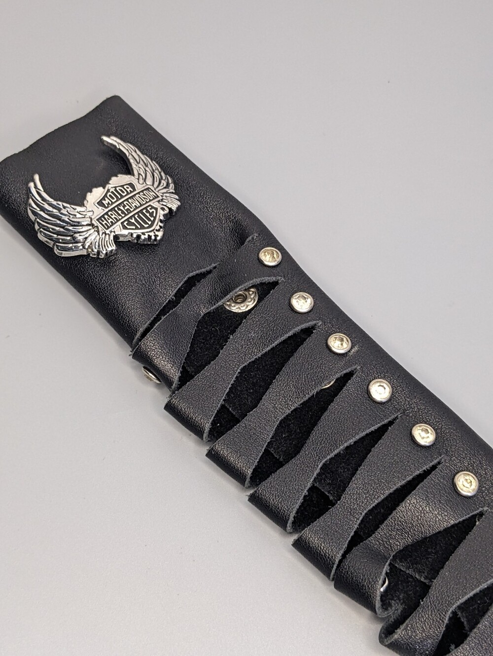 Harley Davidson Leather Hair Glove Ponytail Holder Motorcycle Accessory